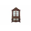 ACME Picardy Wooden Curio Cabinet with Glass Doors in Cherry Oak