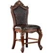 ACME Picardy Counter Height Chair Set of 2 in Cherry Oak and PU