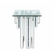 ACME Noralie Square Glass Top End Table in Mirrored and Faux Diamonds