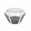 ACME Furniture Noralie Coffee Table in Mirrored and Faux Diamonds