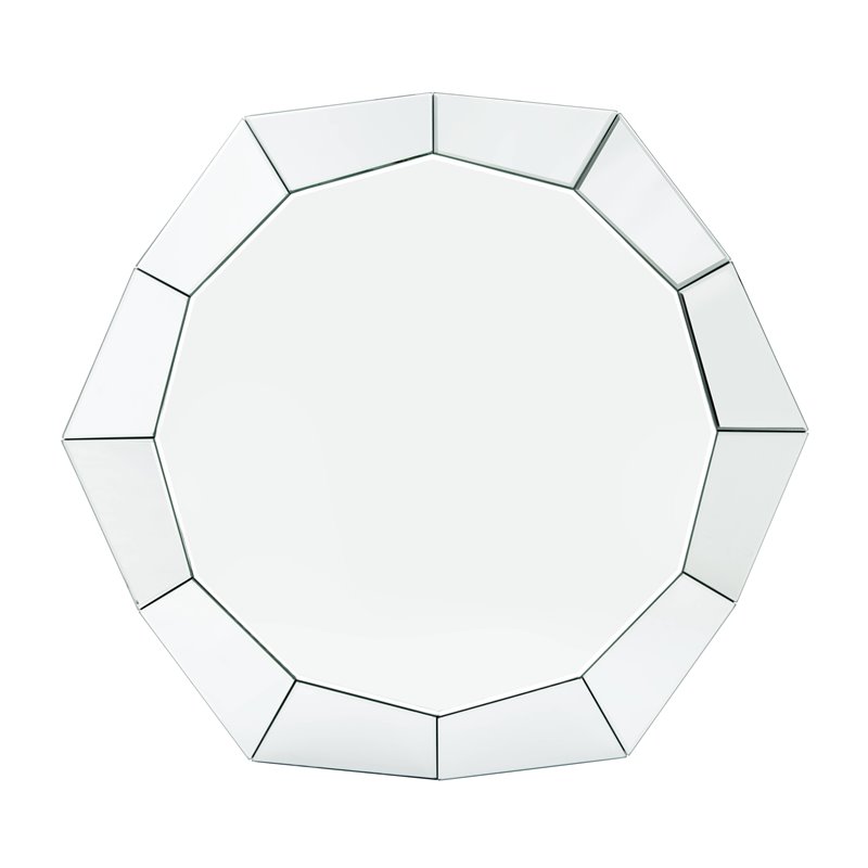 ACME Furniture Noralie Coffee Table in Mirrored and Faux Diamonds