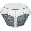 ACME Furniture Noralie Coffee Table in Mirrored and Faux Diamonds