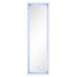 ACME Noralie Wooden Frame Floor Mirror in Mirrored and Faux Diamonds