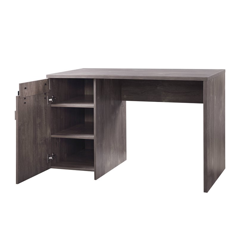 ACME Bellarosa Rectangular 1 Door Wooden Desk in Gray Washed
