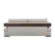 Acme Niamey Sofa with 4 Pillows in Fabric & Cherry