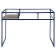 ACME Yasin Glass Rectangle Top 1-Shelf Writing Desk in Blue and Clear