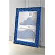 ACME Dante Contemporary Rectangular Accent Floor Mirror in Blue Velvet