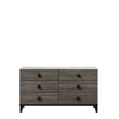 ACME Avantika Dresser in Faux Marble and Rustic Gray Oak