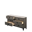 ACME Avantika Dresser in Faux Marble and Rustic Gray Oak