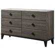 ACME Avantika Dresser in Faux Marble and Rustic Gray Oak