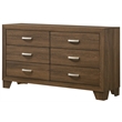 ACME Miquell Composite Wood 6-Drawer Bedroom Dresser in Oak