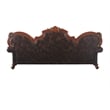ACME Picardy Faux Leather Upholstered Sofa with 5 Pillows in Vintage Cherry Oak