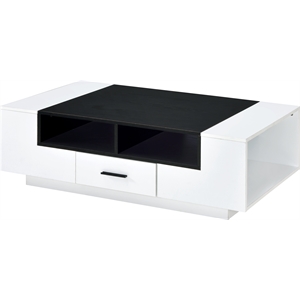 acme armour coffee table in white and black