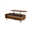 ACME Avala Rectangular Wooden Coffee Table with Lift Top in Walnut and Black