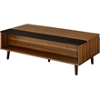 ACME Avala Rectangular Wooden Coffee Table with Lift Top in Walnut and Black
