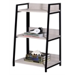 ACME Wendral 3 Wooden Tiers Ladder Bookshelf in Natural and Black