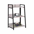 ACME Wendral 3 Wooden Tiers Ladder Bookshelf in Natural and Black