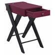 ACME Fierce Wooden Side Table with USB Charging Dock in Burgundy and Black