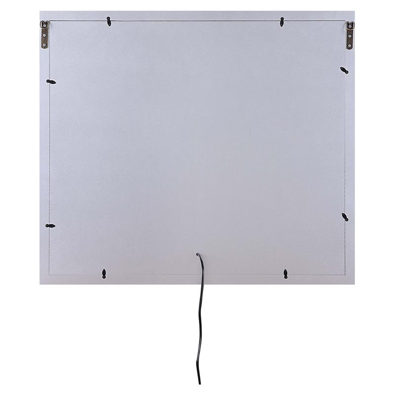 ACME Noralie Glass Wall Decor Mirror with LED in Mirrored and Faux Diamonds