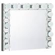 ACME Noralie Glass Wall Decor Mirror with LED in Mirrored and Faux Diamonds