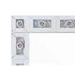 ACME Noralie Glass Wall Decor Mirror with LED in Mirrored and Faux Diamonds