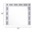 ACME Noralie Glass Wall Decor Mirror with LED in Mirrored and Faux Diamonds