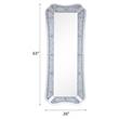 ACME Noralie Glass Floor Mirror with LED Light in Mirrored and Faux Diamonds