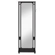 ACME Kolen Wooden Coat Stand with Hanging Rod and Caster Wheels in Espresso