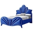 ACME Dante Eastern King Bed in Blue Velvet
