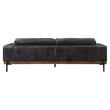 ACME Silchester Top Grain Leather  Sofa with Track Arm in Antique Ebony