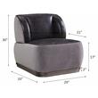 ACME Decapree Top Grain Leather Accent Chair in Antique Slate and Gray