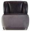 ACME Decapree Top Grain Leather Accent Chair in Antique Slate and Gray