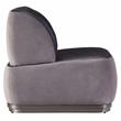 ACME Decapree Top Grain Leather Accent Chair in Antique Slate and Gray