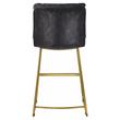 ACME Alsey Tufted Counter Height Chair in Vintage Black Top Grain Leather