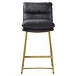 ACME Alsey Tufted Counter Height Chair in Vintage Black Top Grain Leather