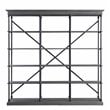 ACME Furniture Rukia Wood & Metal Bookshelf with 5 Tiers in Gray and Black