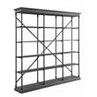 ACME Furniture Rukia Wood & Metal Bookshelf with 5 Tiers in Gray and Black
