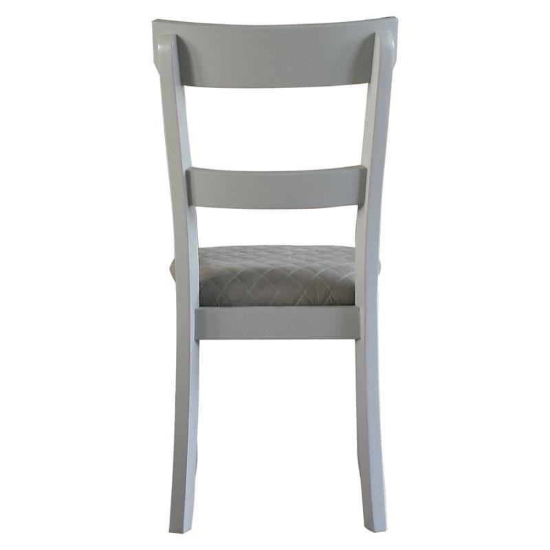 ACME House Marchese Wooden Side Chair in Two Tone Gray and Pearl Gray Set of 2