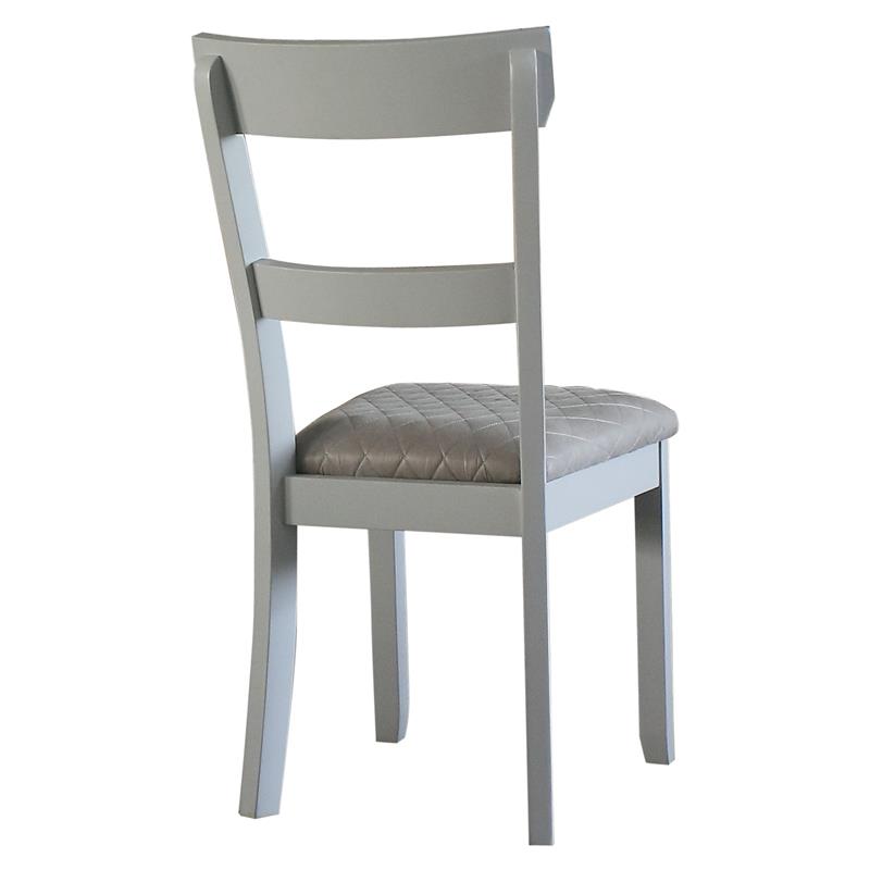 ACME House Marchese Wooden Side Chair in Two Tone Gray and Pearl Gray Set of 2