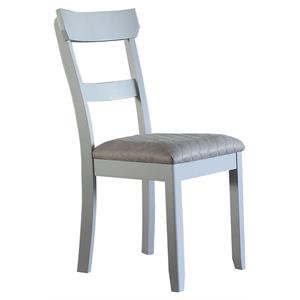 acme house marchese wooden side chair in two tone gray and pearl gray (set of 2)