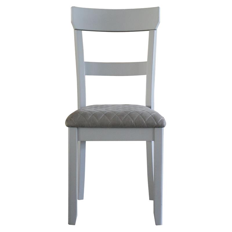 ACME House Marchese Wooden Side Chair in Two Tone Gray and Pearl Gray Set of 2