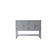 ACME Marchesa 4-Door Wooden Server with Bottom Shelf in Gold and Pearl Gray