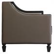 ACME House Beatrice Faux Leather Tufted Loveseat in Black and Charcoal