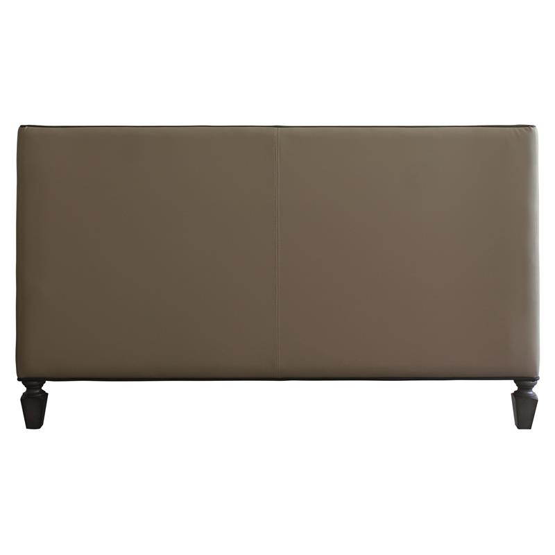 ACME House Beatrice Faux Leather Tufted Loveseat in Black and Charcoal