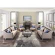 ACME House Beatrice Faux Leather Tufted Loveseat in Black and Charcoal