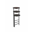 ACME Namid Round Wooden Tier Plant Stand in Walnut and Black