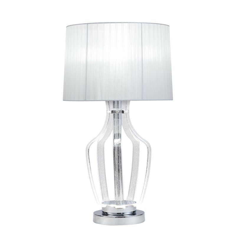 ACME Mathilda Drum Shade Metal Table Lamp in Chrome