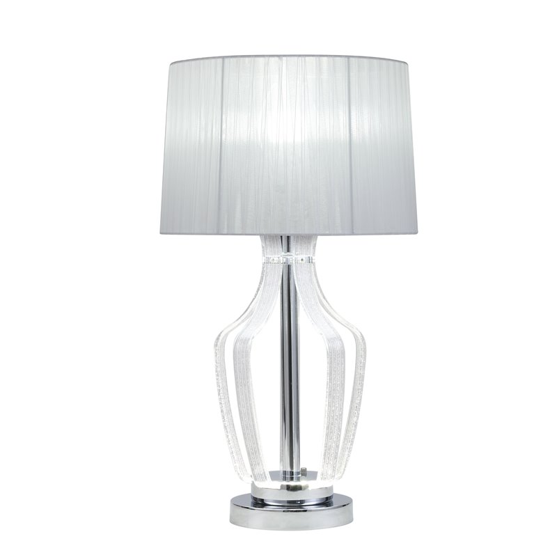 ACME Mathilda Drum Shade Metal Table Lamp in Chrome