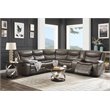 ACME Tavin Motion Recining Sectional Sofa in Taupe Leather-Aire Match