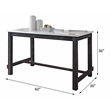 ACME Yelena Counter Height Table in White Marble and Weathered Espresso